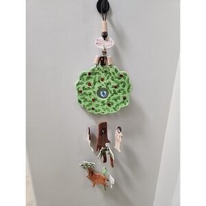 Baum Pierce Studios Noahs Ark Wind Chime Mobile Ceramic Folk Art 24" Vintage